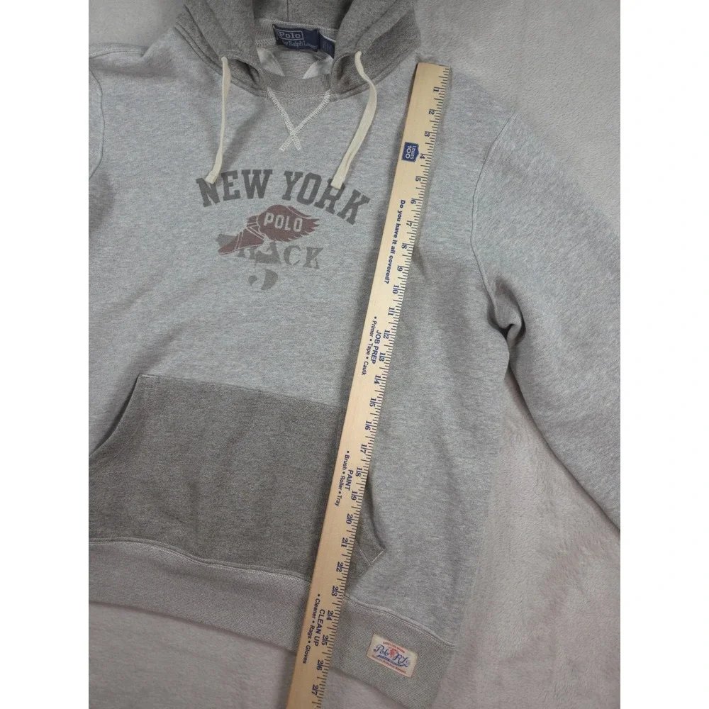 Vintage Polo Ralph Lauren Hoodie Mens Large New York Track P Wing‎